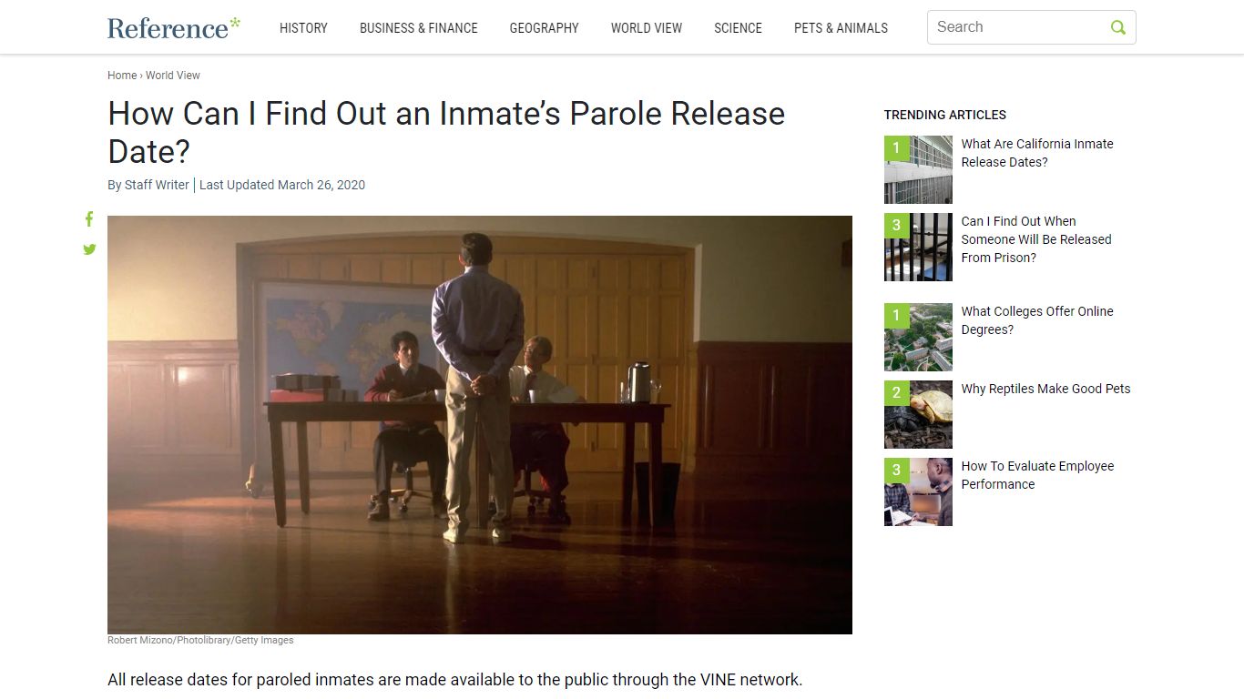 How Can I Find Out an Inmate’s Parole Release Date? - Reference.com